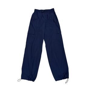 PINK Victoria's Secret Navy Blue Nylon Cargo Jogger Pants Size Women's XS